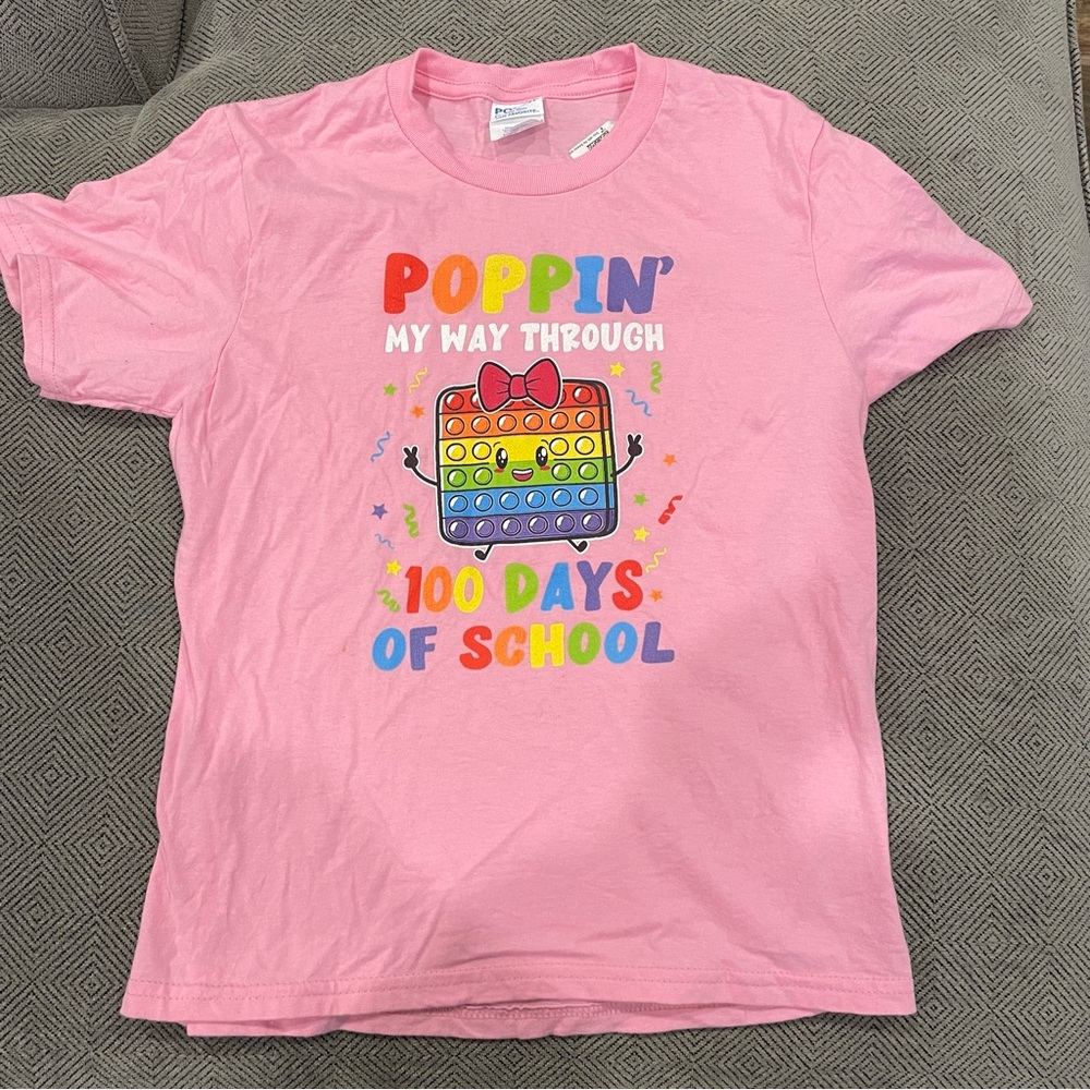 NWOT Pink 100 Days of School Shirt